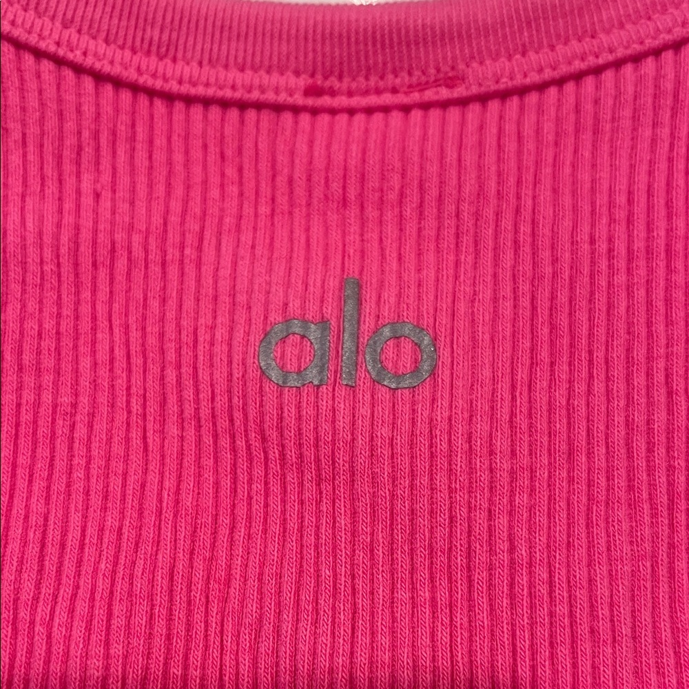 Alo Yoga Seamless Ribbed Warm Nights Dress in Paradise Pink Size XS - Picture 3 of 8
